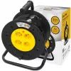BLO PR-61 30m Kabeltrommel mit 4 Schutzkontakt-Steckdosen, Thermoschutz, 3x1,5mm² H05VV-F Kabel, IP20, 16A/230V, max. 3680W abgerollt