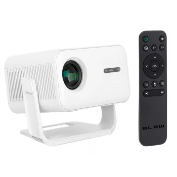 BLOW AndroidTV FullHD MaxView Tragbarer Projektor Weiß