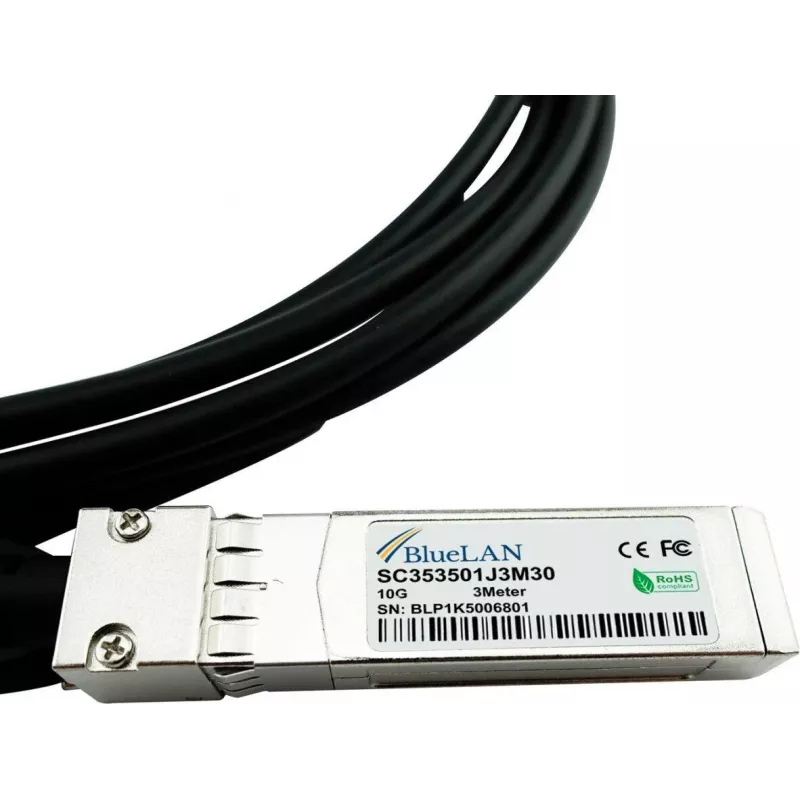 BlueLAN 10GBASE-CR Passives SFP+ zu SFP+ Direct Attach Kabel, 1,5m, Kompatibel mit Huawei SFP+STACK-CU1M5