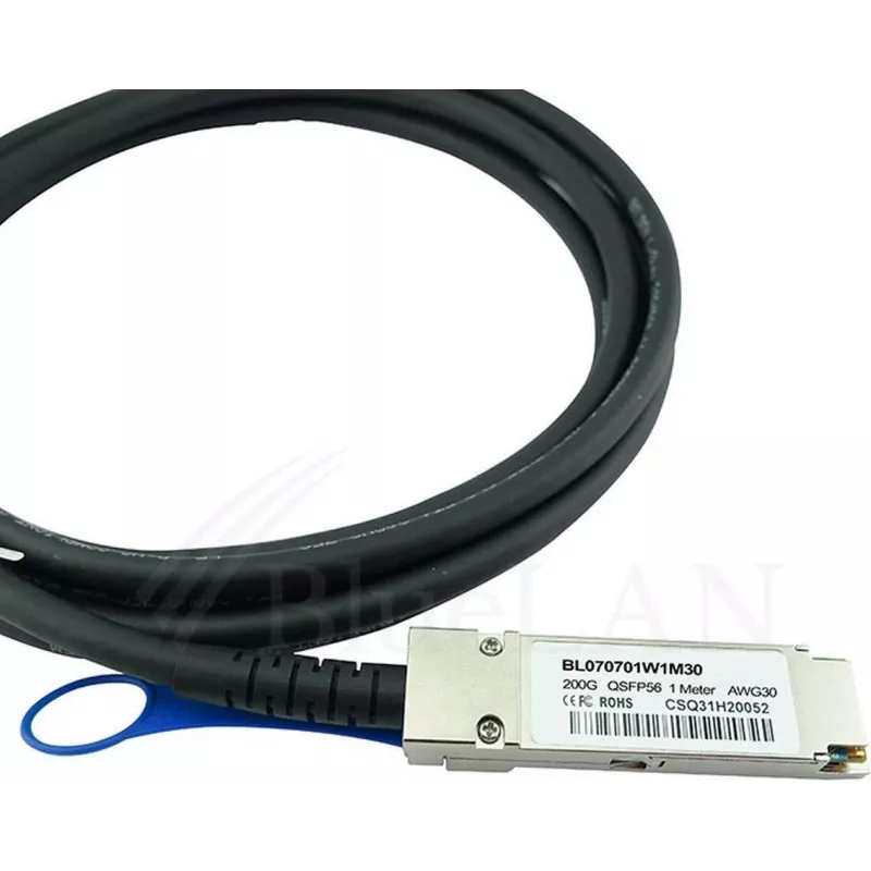 BLUELAN BlueOptics BL070701W3M30-BL InfiniBand HDR QSFP56 DAC-Kabel 3m Orange