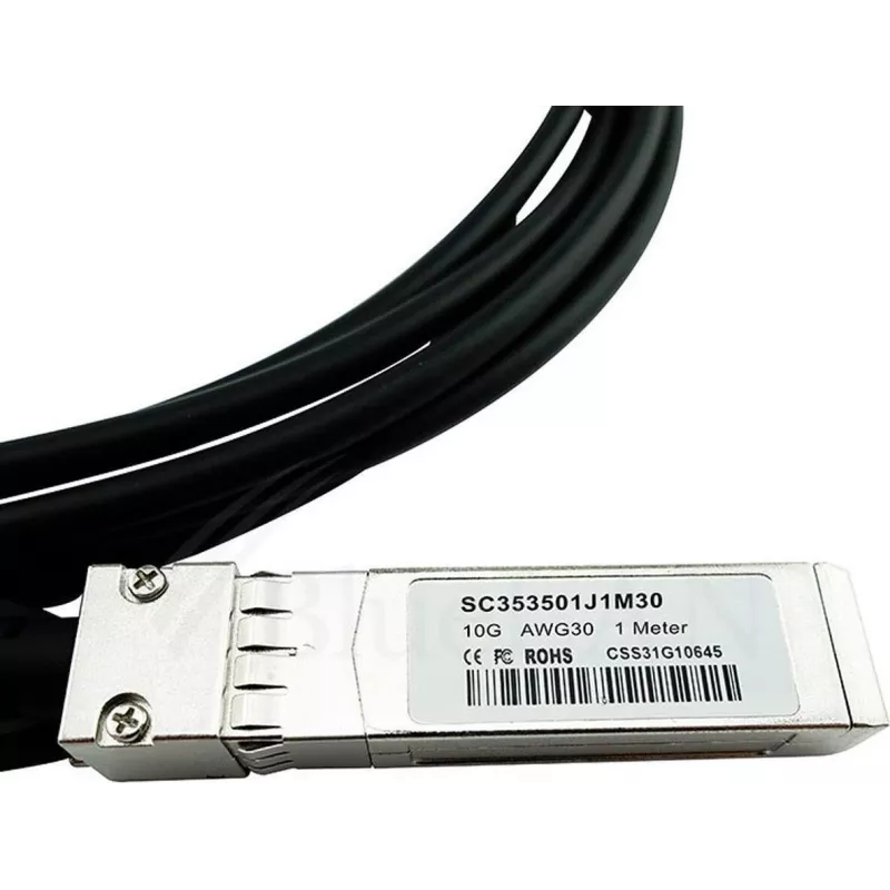 BlueLAN DAC-1M-EX-BL Kompatibles Emulex DAC-1M-EX SFP+ Direct Attach Kabel 1m Schwarz