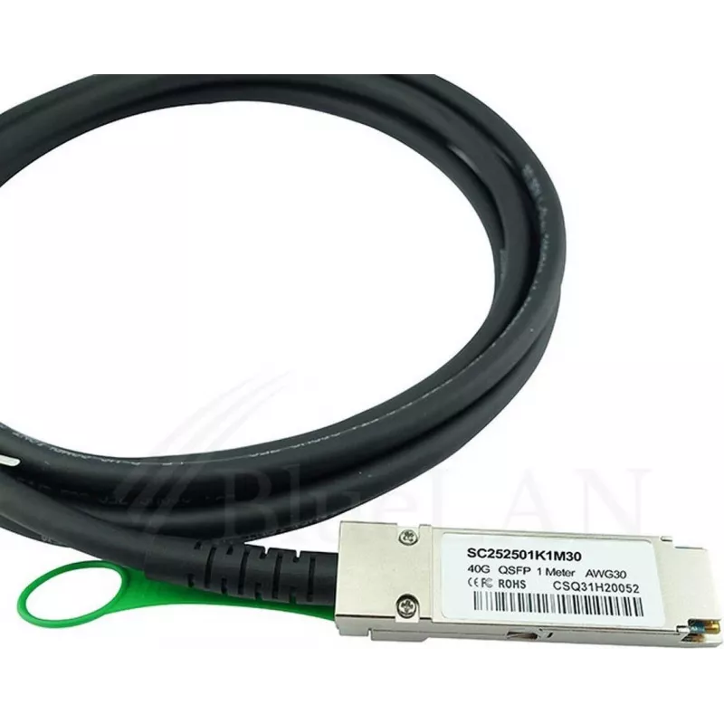 BlueOptics MikroTik Q+DA0003 Kompatibles BlueLAN QSFP Direct Attach Kabel, 40GBASE-CR4, 30AWG, 3m