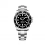 BOBROFF MAN BF0001J1 Analog Quarz Uhr 44mm Schwarzes Zifferblatt Lederarmband