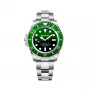BOBROFF MAN BF0002ibv analoge Quarzuhr 42mm schwarzes Zifferblatt Lederarmband