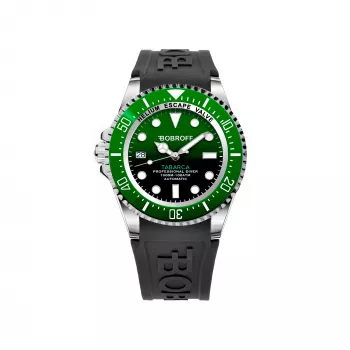 BOBROFF MAN BF0002ibvBFS Analog Quarzuhr 42mm Schwarzes Zifferblatt Lederarmband