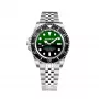 BOBROFF MAN BF0002iJ 42mm analoge Quarzuhr mit schwarzem Zifferblatt und schwarzem Lederarmband