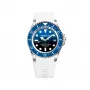 BOBROFF MAN BF0003baBFSTB 42mm Quarz-Analoguhr mit schwarzem Zifferblatt und Lederarmband