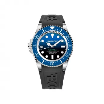 BOBROFF MAN BF0003ibaBFS 42mm analoge Quarzuhr mit schwarzem Lederarmband