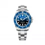 BOBROFF MAN BF0003J1ba 44mm Quarz-Analoguhr - Schwarzes Zifferblatt, Lederarmband