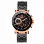 BOBROFF MAN BF1001M15M 44mm analoge Quarzuhr mit schwarzem Zifferblatt und Armband aus echtem Leder