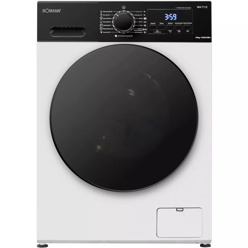 BOMANN WA 7112 Waffeleisen, Weiß/Schwarz