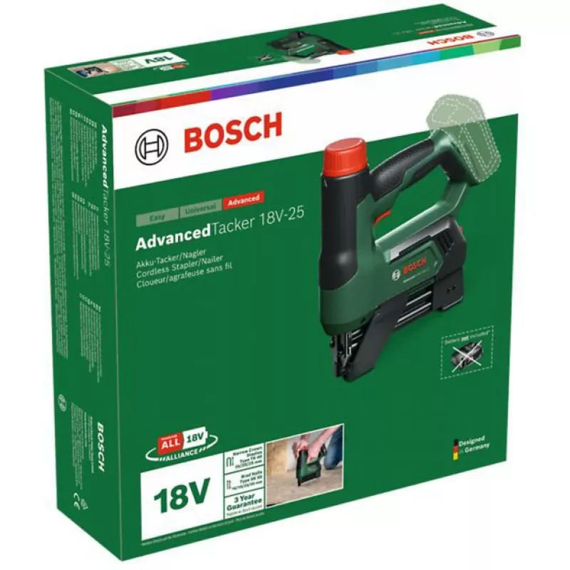 Bosch AdvancedTacker 18V-25 Akku-Tacker/Nagler (Bare Tool) Grün/Schwarz