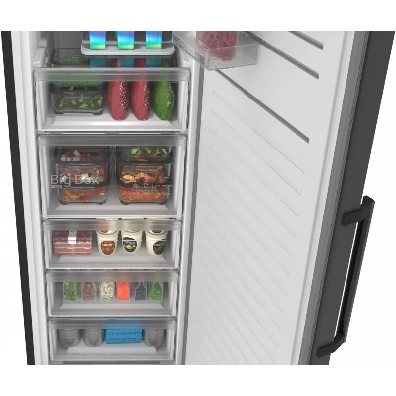 Bosch GSN36VCCG Freistehender Gefrierschrank, NoFrost, 242 L, E Energieklasse, Inox-Look
