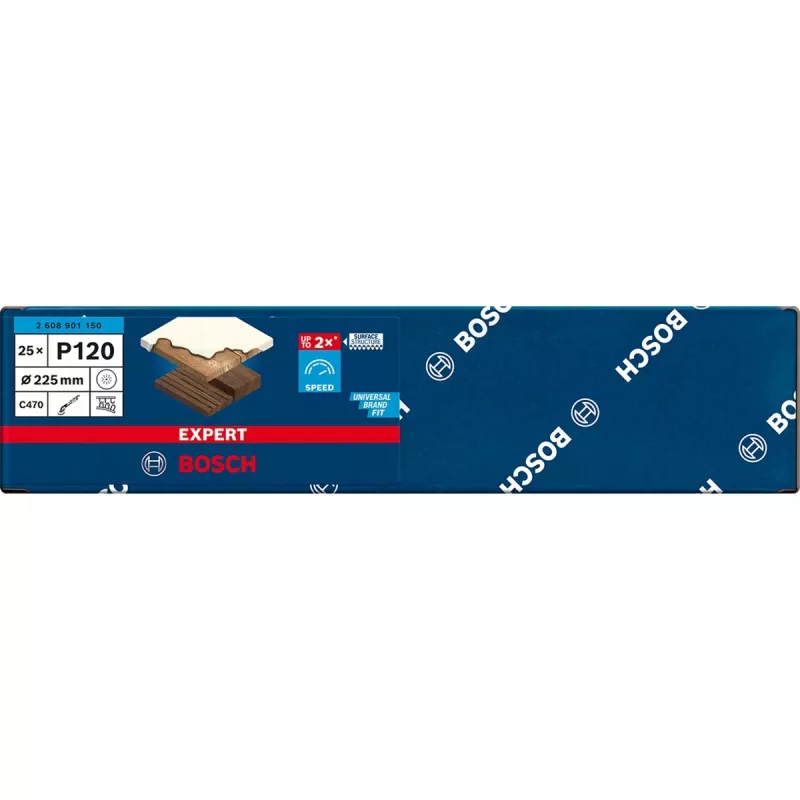 Bosch PowerTools Expert C470 Schleifscheibe, Ø 225 mm, Körnung K120, 25er-Pack für Trockenbauschleifer