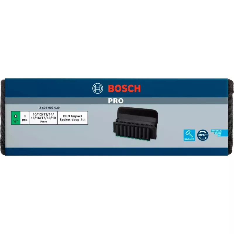 Bosch PRO Impact Socket Set 9-teilig 2608003040