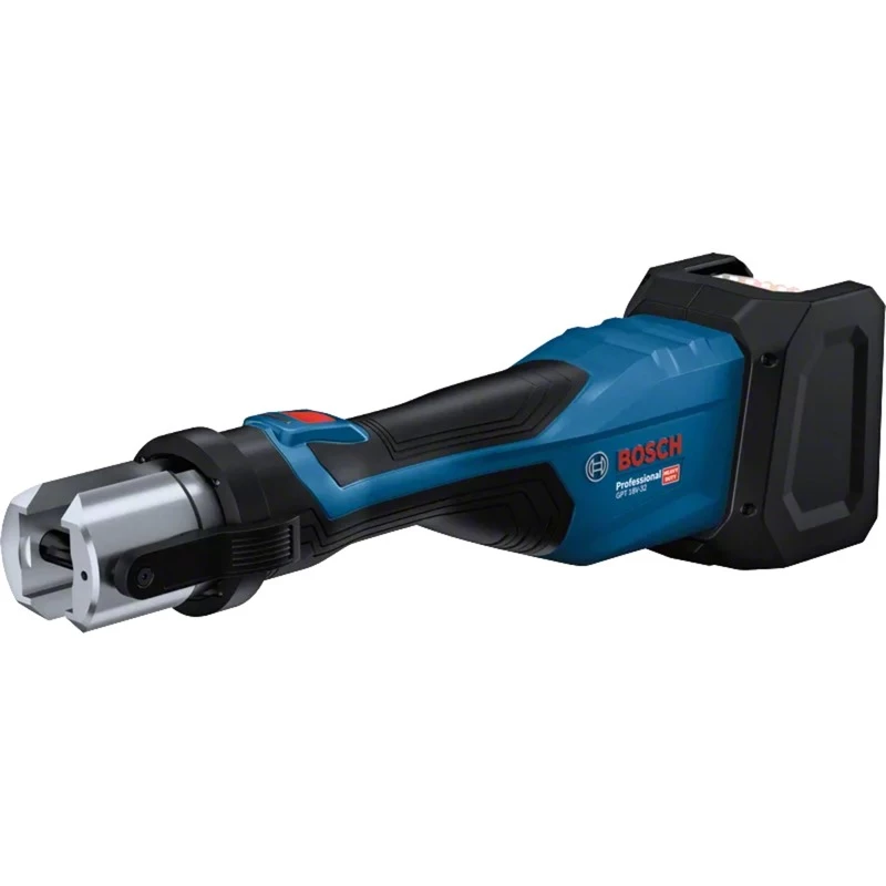 Bosch Professional GPT 18V-32 Akku-Presswerkzeug (Bare Tool, 3 Standard SV-Pressbacken, L-BOXX)