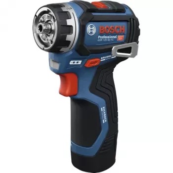 Bosch Professional GSR 12V-32 FC Akku-Bohrschrauber 12V (Blau/Schwarz, Gerät ohne Akku, 5 Adapter, L-BOXX)