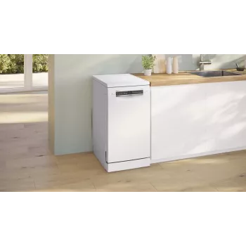 Bosch SPS4HMW13E Freistehender Geschirrspüler, 9 Maßgedecke, Energieklasse C, 45 cm, Weiß