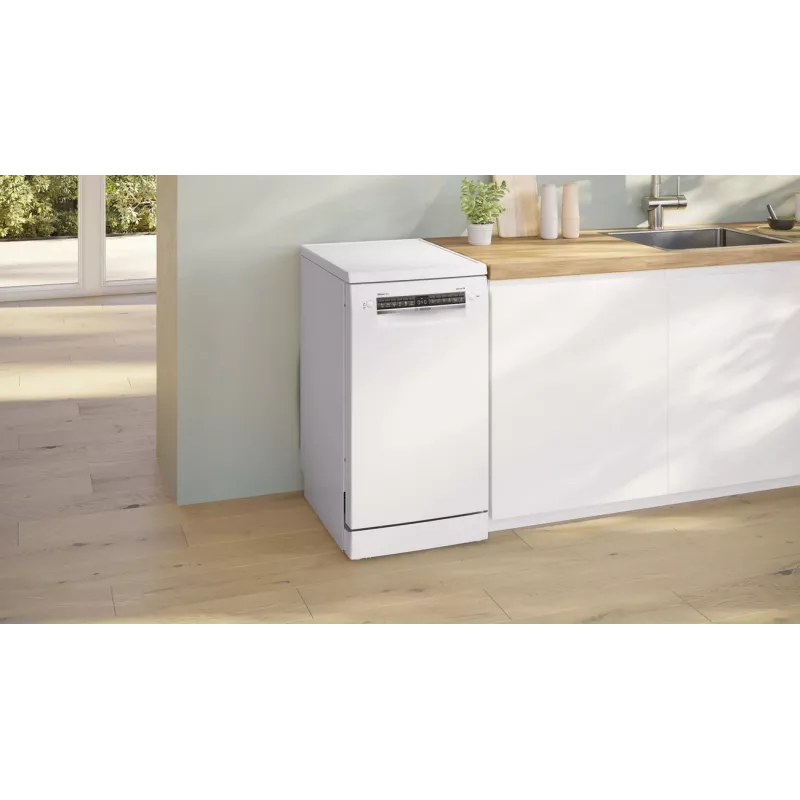 Bosch SPS4HMW13E Freistehender Geschirrspüler, 9 Maßgedecke, Energieklasse C, 45 cm, Weiß