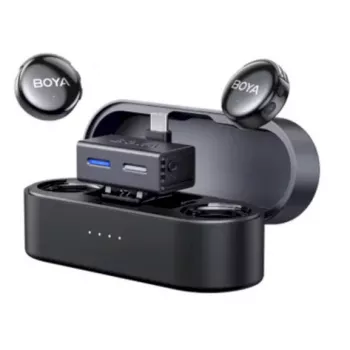 BOYA BOYALINK 3-02 kabelloses Mikrofonsystem 2,4GHz USB-C - Schwarz