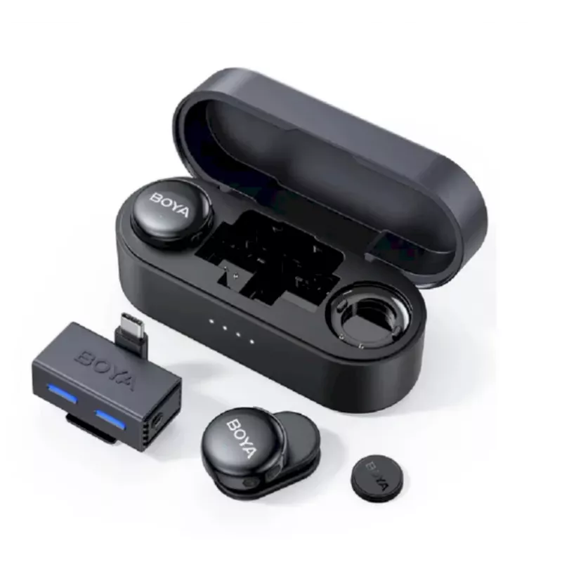 BOYA BOYALINK 3-02 kabelloses Mikrofonsystem 2,4GHz USB-C - Schwarz