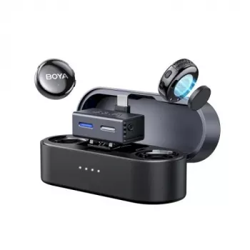 BOYA BOYALINK 3-02 kabelloses Mikrofonsystem 2,4GHz USB-C - Schwarz