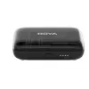 BOYA BOYALINK-TX kabelloses Mikrofonsystem, 2,4 GHz, 1 Empfänger und 2 Sender, ultralange Akkulaufzeit, Schwarz