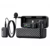 BOYA BOYAMIC 2-02 Drahtloses Mikrofonsystem 2,4GHz, KI-gestützte Geräuschunterdrückung, 2 Empfänger + 1 Sender (USB-C) Schwarz