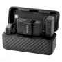 BOYA BOYAMIC 2-02 Drahtloses Mikrofonsystem 2,4GHz, KI-gestützte Geräuschunterdrückung, 2 Empfänger + 1 Sender (USB-C) Schwarz