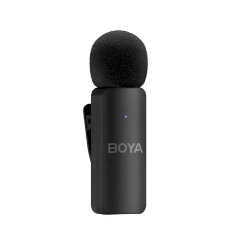 BOYA BY-V4 Drahtloses Mikrofonsystem 2,4GHz mit 4 Sendern und 1 Empfänger (3,5mm Anschluss) Schwarz
