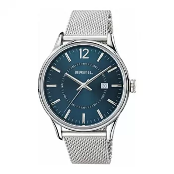 BREIL TW1560 Herren Quarzuhr 44mm Schwarzes Zifferblatt Lederarmband