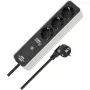 BRENNENSTUHL Connect Ecolor WLAN Power Strip 3-Way (White/Black, 1,5 m Cable, Voice Control, Timer, App)
