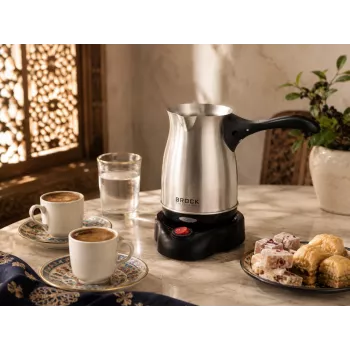 Brock ECP 105 Türkische Kaffeemaschine, Schwarz/Stahl