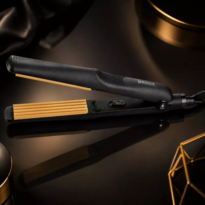 Brock HC 2001 BK Keramik-Haarcrimper 25 W, Schwarz