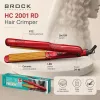 Brock HC 2001 RD Keramik-Haarcrimper 25 W, Rot