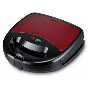 Brock SSM 6004 RD 4-in-1 Sandwich-/Nuss-/Waffeleisen und Grill 750 W, Rot