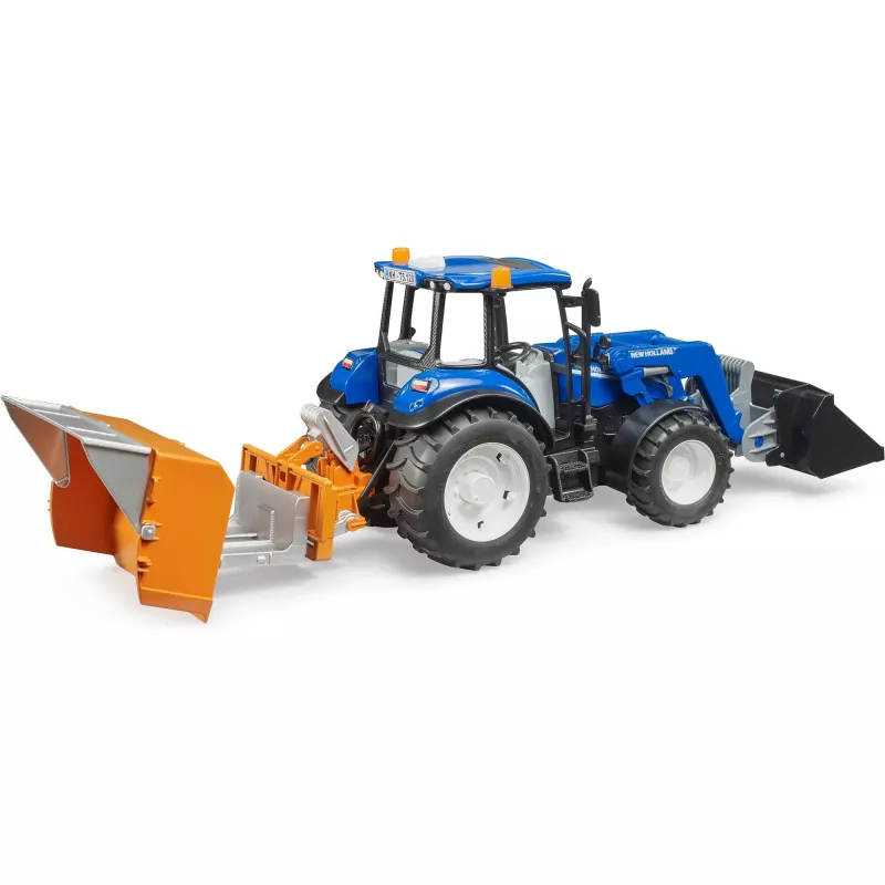 BRUDER New Holland T5.120 Traktor mit Frontlader, Ladekasten und Gabeln 1:16