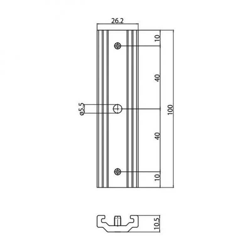 BRUMBERG 87116070 Mechanischer Verbinder für ONETRACK DALI 3-Phasen-Schiene, außen, weiß