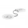 BRUMBERG BB23 LED Einbau-Strahler-Set 7W 230V IP65 Rund Weiß Schwenkbar 3000K Warmweiß Phasenabschnitt-dimmbar