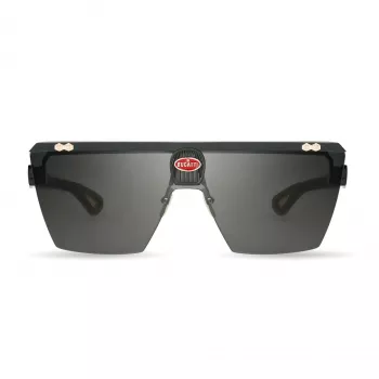 BUGATTI MAN 01A-RG Sonnenbrille Pilot Aviator Acetat Schwarz Grau UV400
