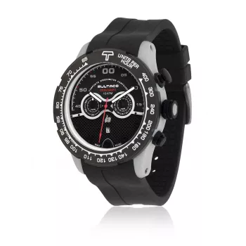 BULTACO MAN H1PA48C-SB2 48mm Quarz Analog Uhr Schwarz Silikon