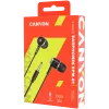CANYON EPM-01 In-Ear Kabelgebundenes Headset mit Mikrofon, 1,2 m Kabel, Schwarz