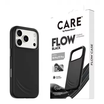 CARE by PanzerGlass Flow Case Schwarz mit MagSafe für iPhone 17 Pro