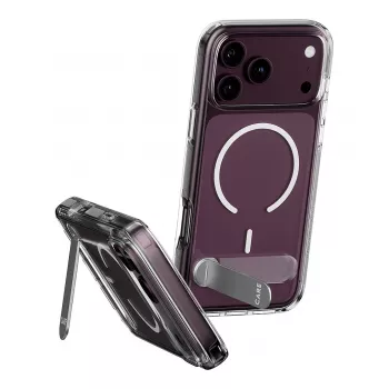 CARE by PanzerGlass Kickstand Hülle Transparent mit Weißem MagSafe für iPhone 17 Pro