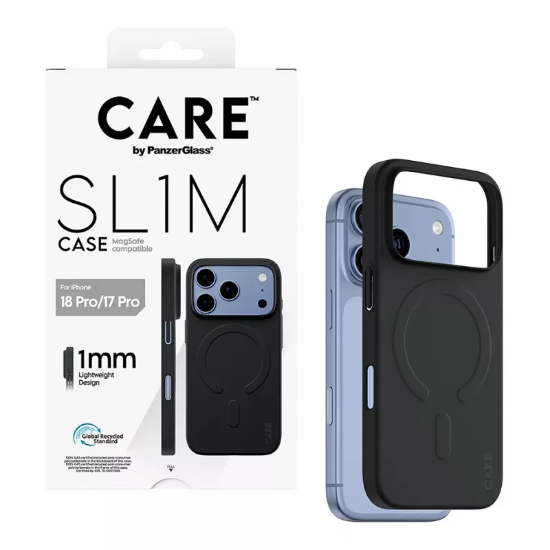 CARE by PanzerGlass SL1M Hülle mit MagSafe für iPhone 17 Pro – Schwarz
