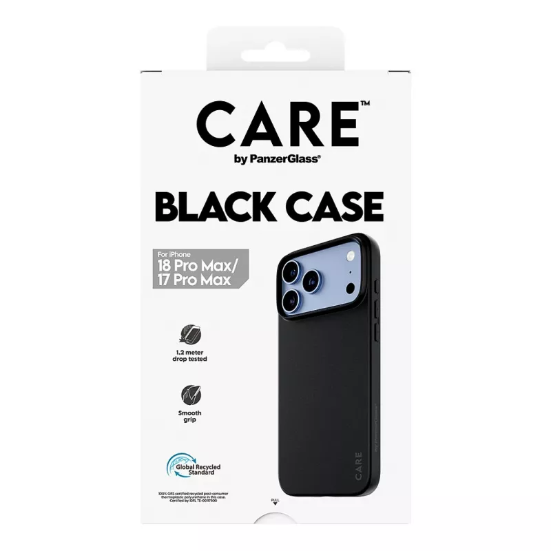 CARE by PanzerGlass TPU-Hülle für iPhone 17 Pro Max – Schwarz