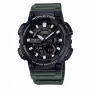 CASIO AEQ-110W-3A Herren Analog-Digital-Uhr, 52.2mm, grünes Resinarmband