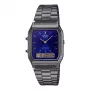 CASIO AQ-230GG-2A Unisex Analog-Digital Quarz Uhr, 38.8mm, Gunmetal Grey Edelstahl Armband, Blaues Zifferblatt