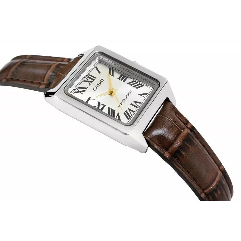 Casio LTP-V007L-9BUDF Analoguhr, Silber/Braun