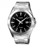 CASIO Herren Analoguhr MTP-1308D-1A Edelstahlarmband 43,8mm Schwarzes Zifferblatt